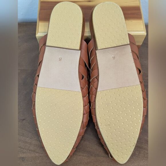 Liberte Woven Leather Preppy Academia Quiet Luxury Capsule French Chic Mules 5 - Picture 12 of 13
